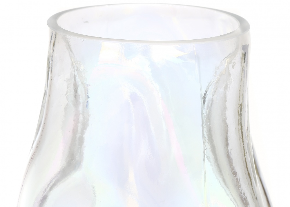 Ваза стеклянная Bumble 27,5 см перламутровая прозрачная JY-23DFX705C