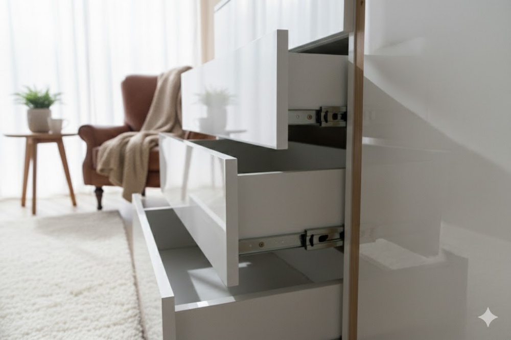 Комод Центр Меблів Porta 1380x905x406 мм дуб артізан/білий глянець