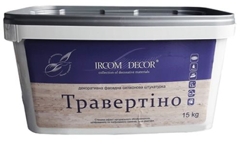 Декоративна штукатурка Ircom Decor Травертіно 15 кг білий