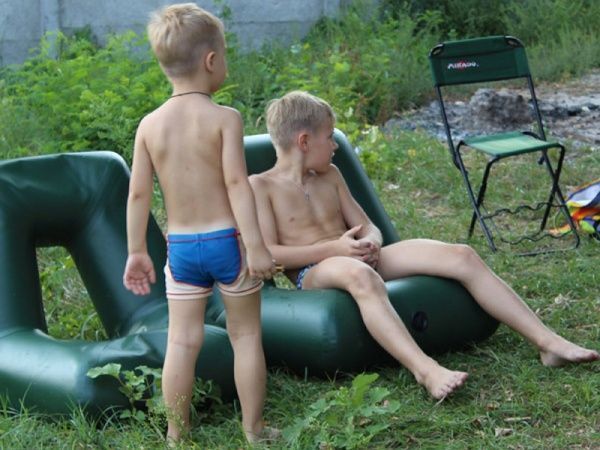 Крісло надувне для човна Ладья ПВХ ЛКН 310-330 зелений