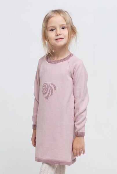 Туника для девочек ART KNIT Сердце р.122-128 розовый 
