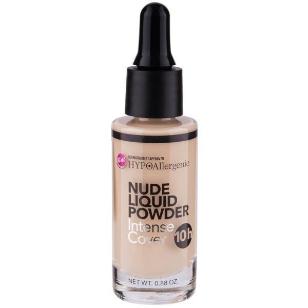 Пудра жидкая Bell Hypo Allergenic Nude Liquid Powder Intense Cover 02 light beige 25 г