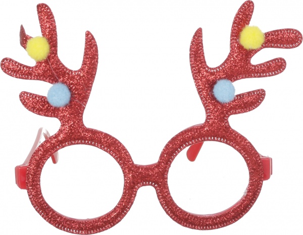 Очки с рогами оленя 12х1х14 см в ассортименте