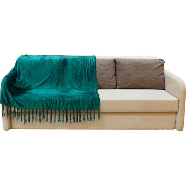 Плед La Nuit Fringe зеленый 140x180 см