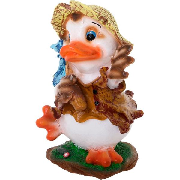 Фигура декоративная Уточка с синим узелком 23х23х39 см