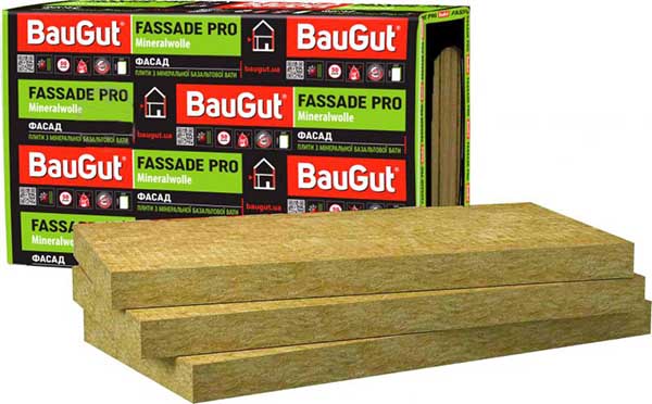 Базальтова вата BauGut Фасад 135 50мм 2,4кв.м