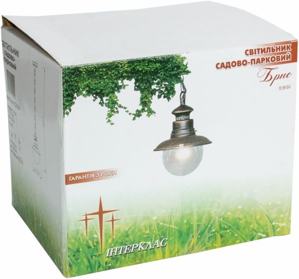Світильник садовий Інтерклас Брно E14 40 Вт латунь С 2104 