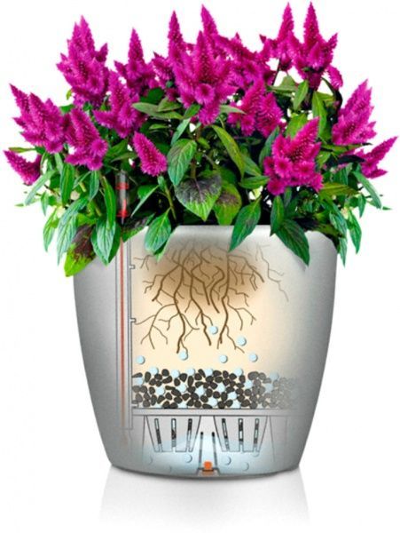 Вазон пластиковый Lechuza Classico Premium LS 21 круглый 9,6л белый (16020) 