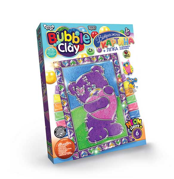 Набір для дитячої творчості Danko Toys Bubble Clay Вітражна картина