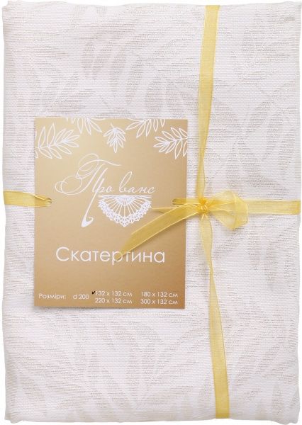 Скатерть Эльза 132x132 см молочное золото Прованс 