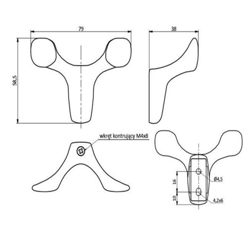 Гачки GTV Toledo B0 сатин