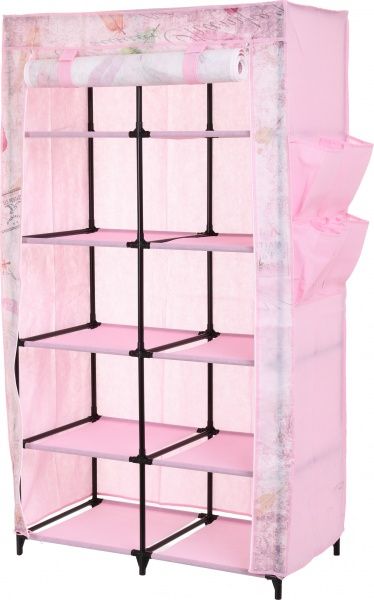 Тканевый шкаф Фламинго 1560х870х460 мм розовый 