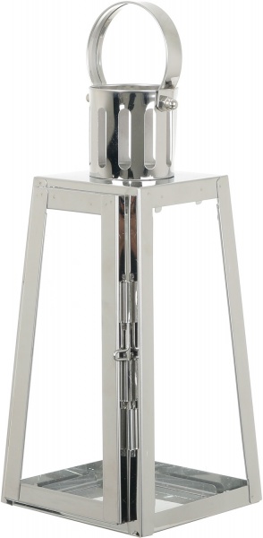 Подсвечник-фонарь Jia 14,5х13,5х28 см серебристый