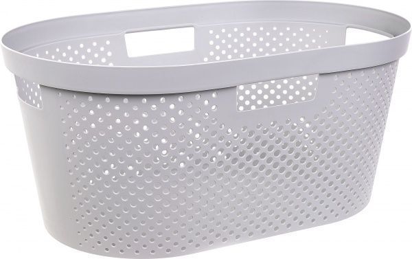 Кошик для білизни Curver Infinity ажурний сірий 590x390x270 мм