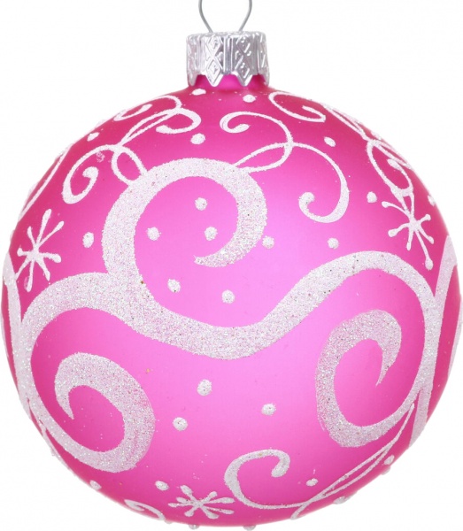 Шар новогодний орнамент d 80 мм в ассортименте .0182