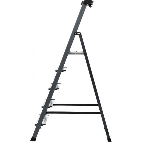 Лестница-стремянка Krause Securo 5 анодированная (126436) c органайзером