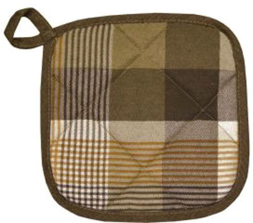 Прихватка Toffee коричневая клетка 20x20 см Прованс 
