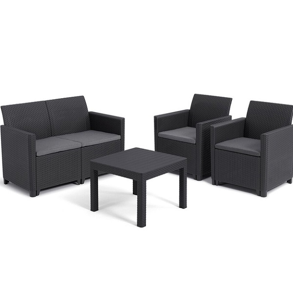 Комплект мебели Keter Marie на 4 персоны графит 252642