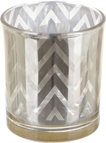 Подсвечник стеклянный 7x8 см золотой