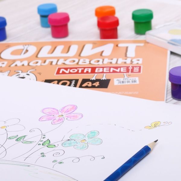 Альбом для рисования А4 40 листов на спирали 1 Nota Bene
