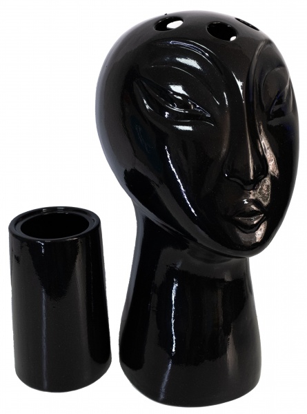 Ваза керамическая Nana ceramics Голова 43 см черный глянец 