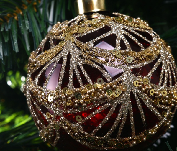 Шар новогодний 80 мм в ассортименте ABT620890