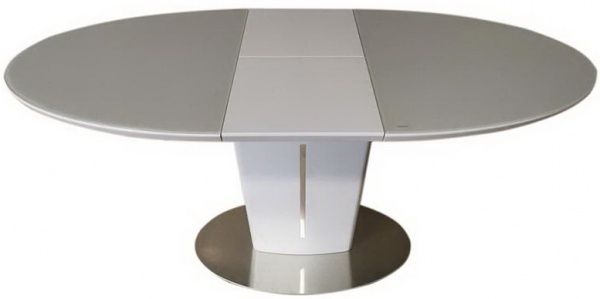 Стіл обідній Єва Т7063 1400/1800х900х760 світло-сірий матовий 