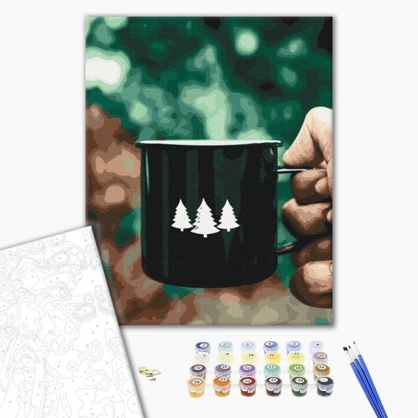 Картина по номерам Елочный чай BS52491 40x50 см Brushme 