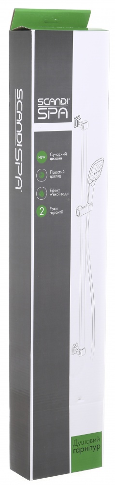 Душевой гарнитур ScandiSPA Soft 3 режима черный