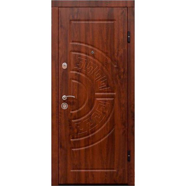 Двері вхідні Міністерство дверей КС 08 V дуб темний 2050x960 мм праві