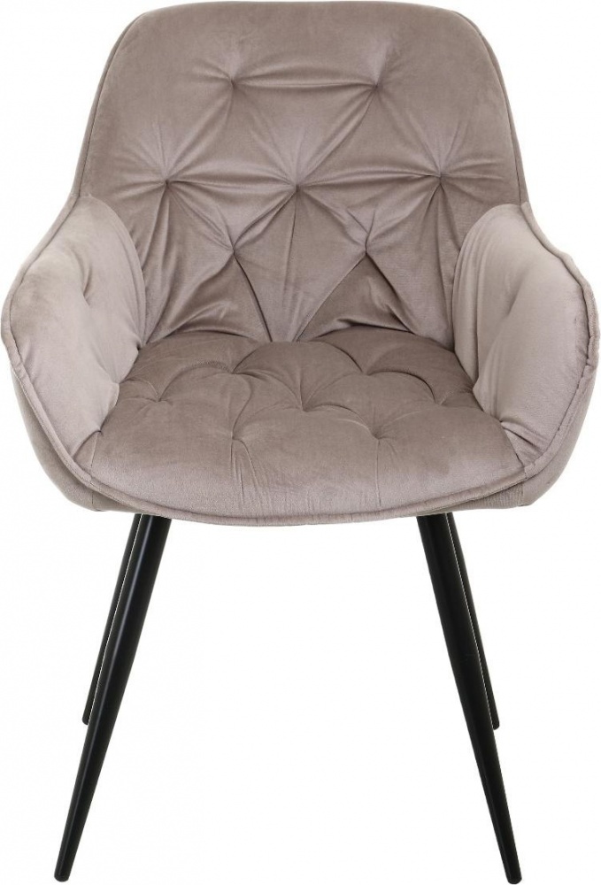 Крісло Центр Меблів Amanda 56х60х83 см оксамит HLR-7 світло-бежевий / чорний