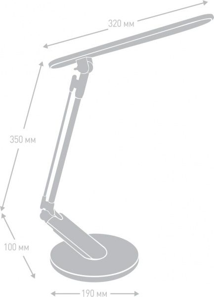 Настольная лампа офисная Camelion C02 6408660 LED 8 Вт черный KD-816 