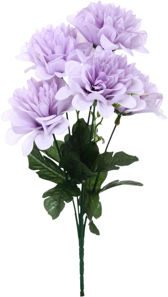 Букет георгин искусственный 5 цветков фиолетовый 29 см