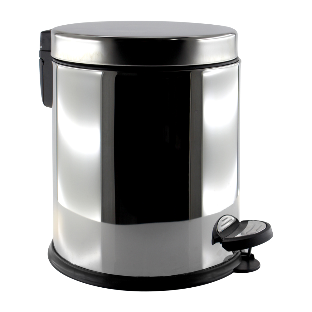 Ведро с педалью Trento Slow Motion 5 л хром 74868