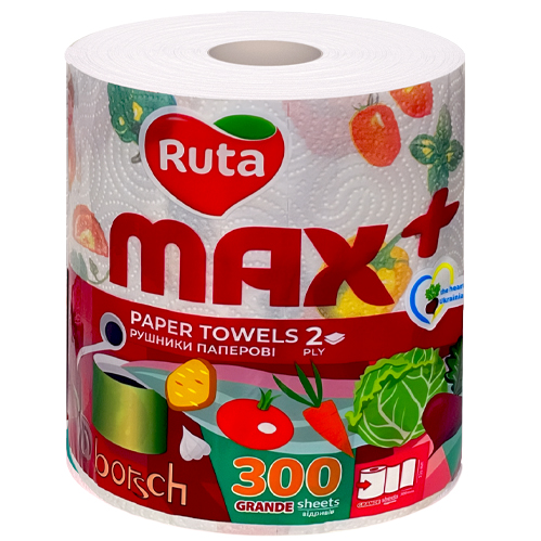 Бумажные полотенца Ruta MAX + двухслойная 1 шт.