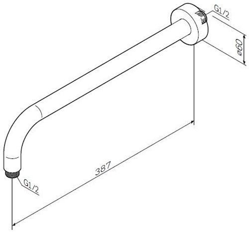 Кронштейн настінний для душу AM.PM F0500701