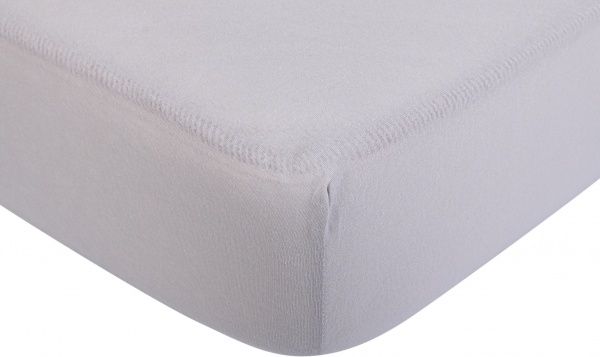 Простынь на резинке трикотажная 160x200 см серебряный Durutex 