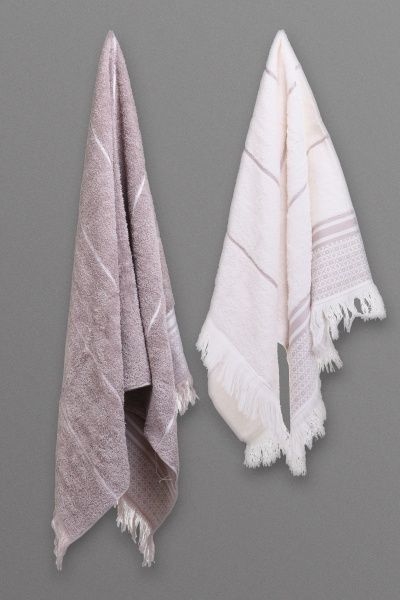 Набір рушників Марина 2 шт. кремово-кавовий 