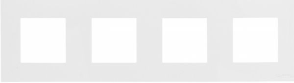 Рамка четырехместная ABB ZENIT универсальная белый N2274.1 BL