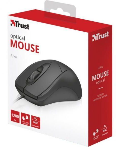 Мишка Trust Ziva Optical mouse Black USB 