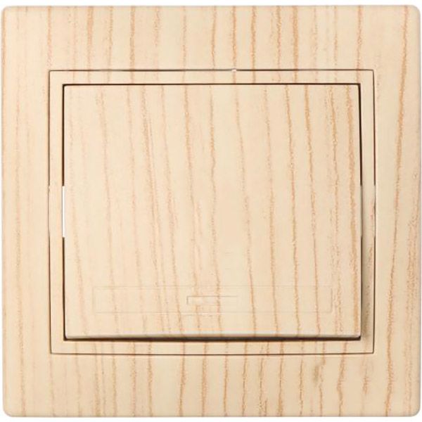 Выключатель одноклавишный Lezard Mira без подсветки 10 А 250В дуб беленый матовый 701-5252-100
