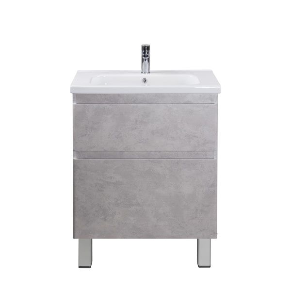 Тумба Мойдодыр Палермо светлый бетон 70 см с умывальником ID 70