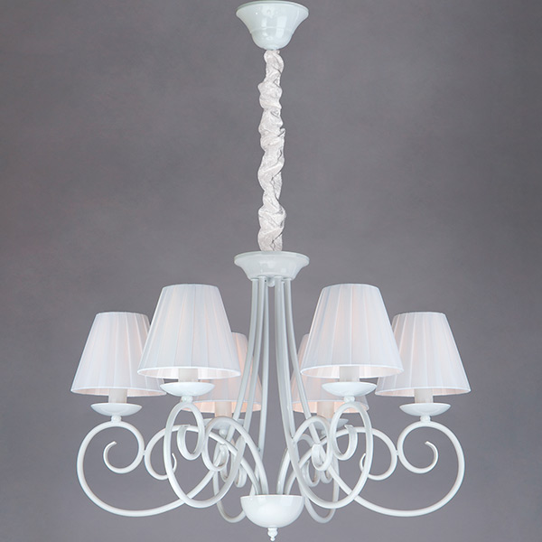 Люстра подвесная Strotskis Severina 6x40 Вт E14 белый глянцевый 280/6