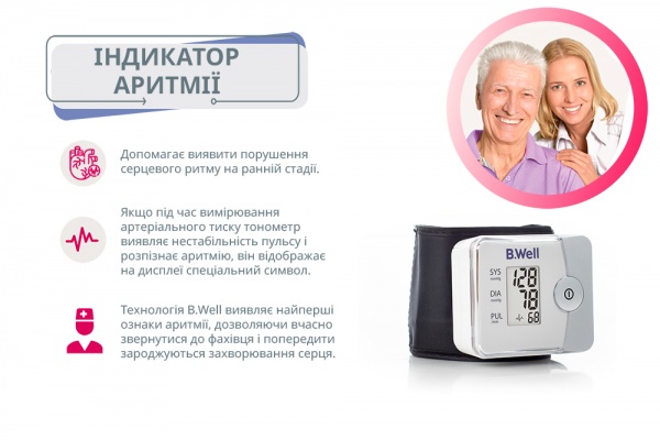 Тонометр запястный B.Well PRO-39