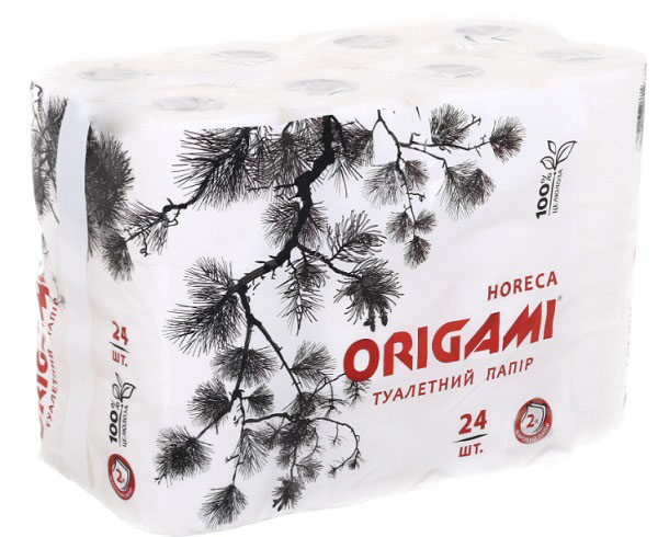 Туалетная бумага Origami Horeca двошаровий 24 шт.