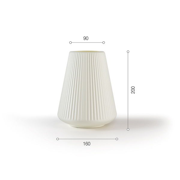 Ваза пластикова MVM DH-FLOWERS-04 WHITE 20 см 