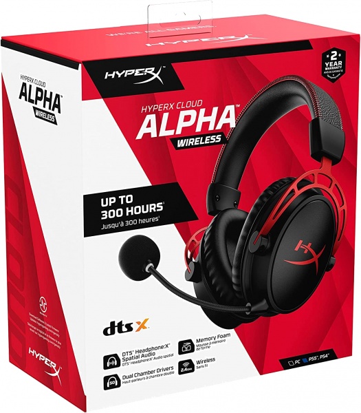 Гарнітура ігрова HyperX Cloud Alpha Wireless black/red (4P5D4AA) 