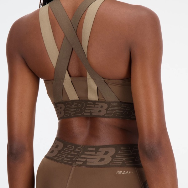 Бра New Balance RELENTLESS CROP BRA WB31175DUO р.S коричневий
