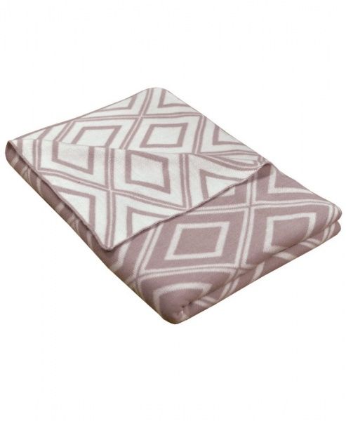 Плед AVVА 150/008 130x180 см пудра/білий 