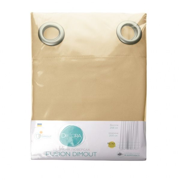 Штора Fusion Dimout 200х258 бежевый Decora textile